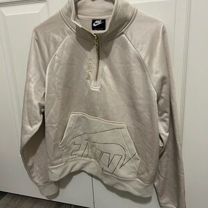 Nike Champagne Zip-Up Sweater